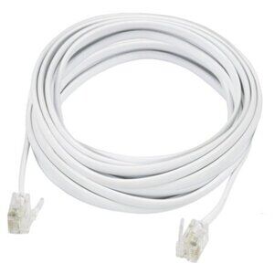 Onn 12 Ft Landline Telephone Line Cord White ONB16TE011